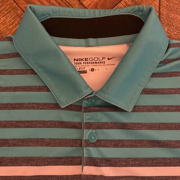 Nike Golf Mens striped Golf Polo. Size S. - Picture 2 of 7